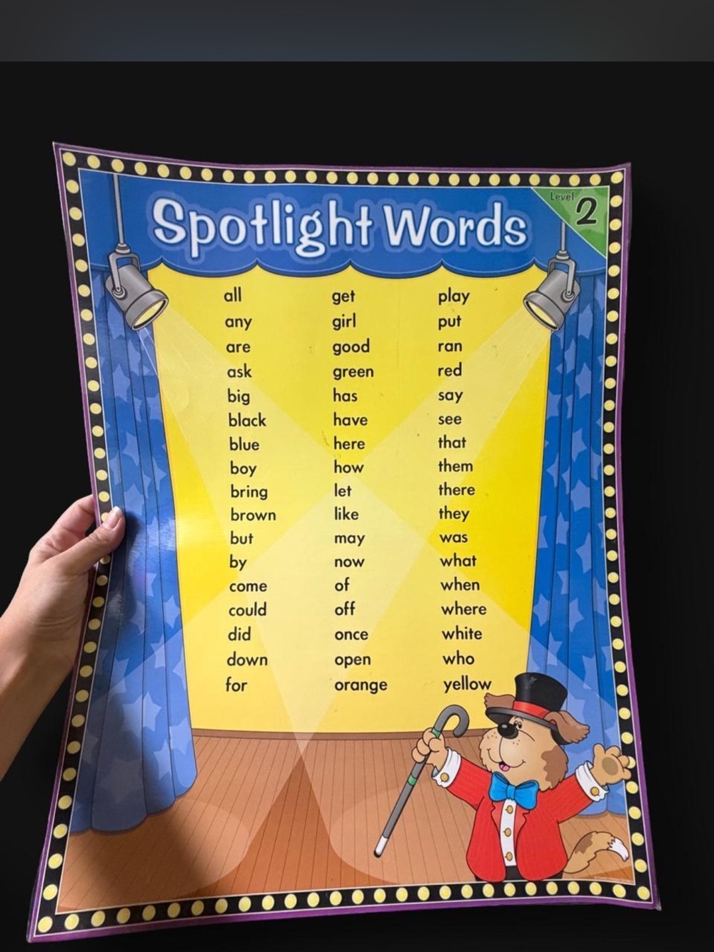 Spotlight Words Educational Poster